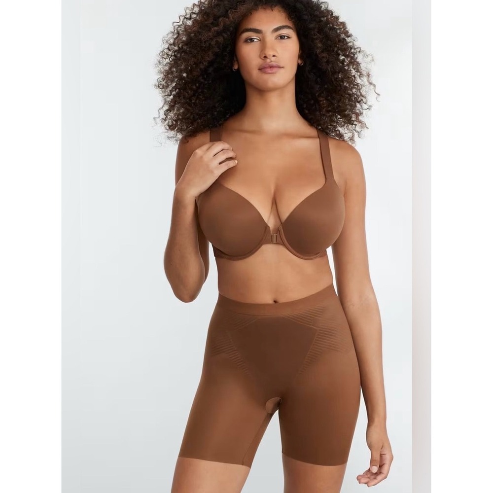 Spanx Thinstincts 2.0 Firm-Control Girl Short XS Chestnut Brown NWT